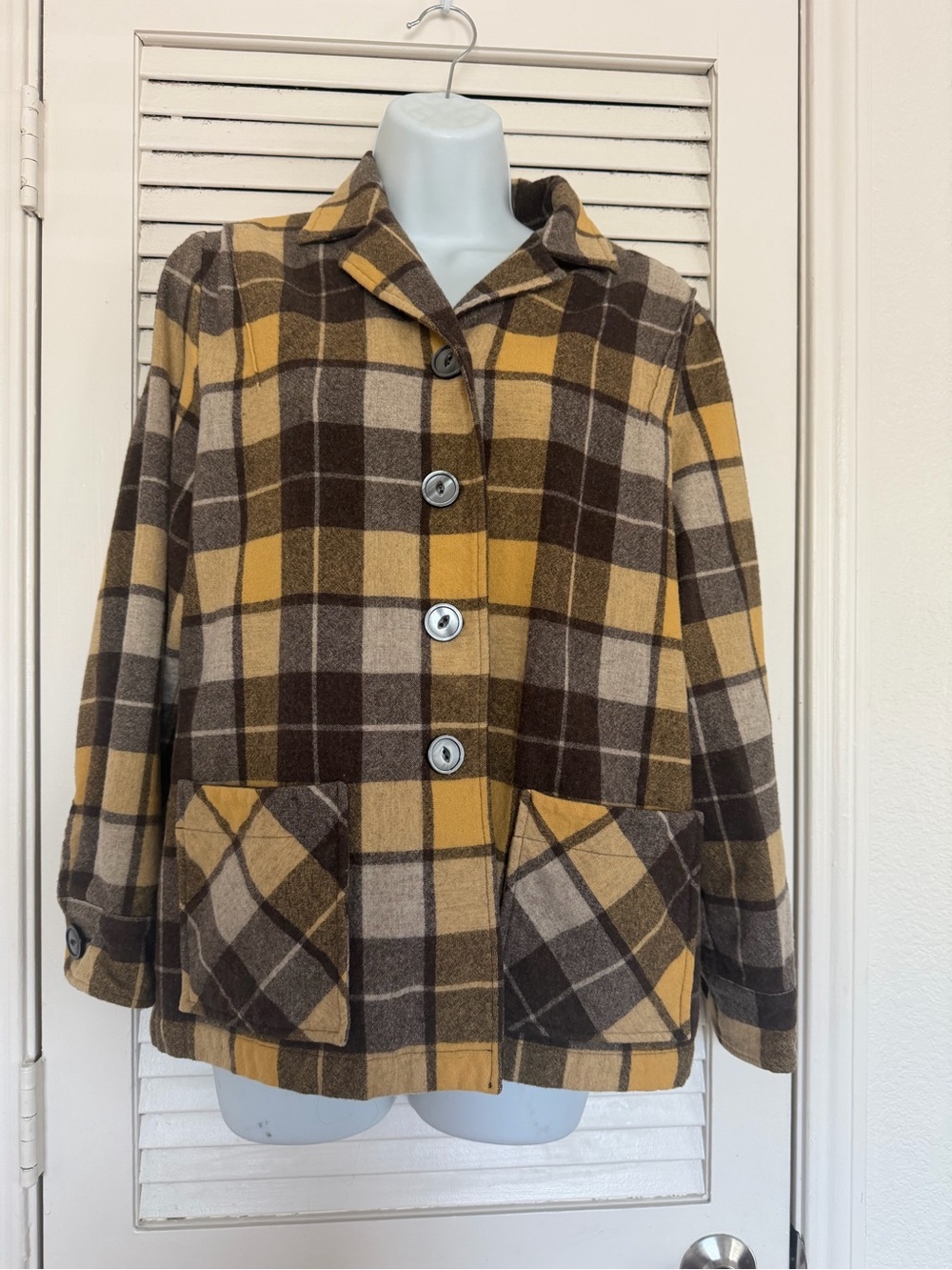 Pendleton Vintage Heritage Limited Edition Wool   Coat Plaid Patch Pocket USA M